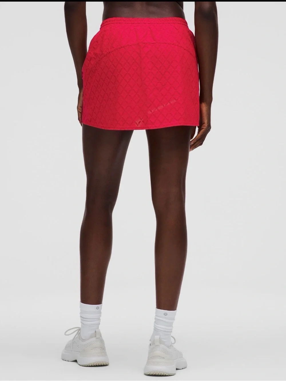 lululemon athletica Women's texture mesh Red tennis skirt